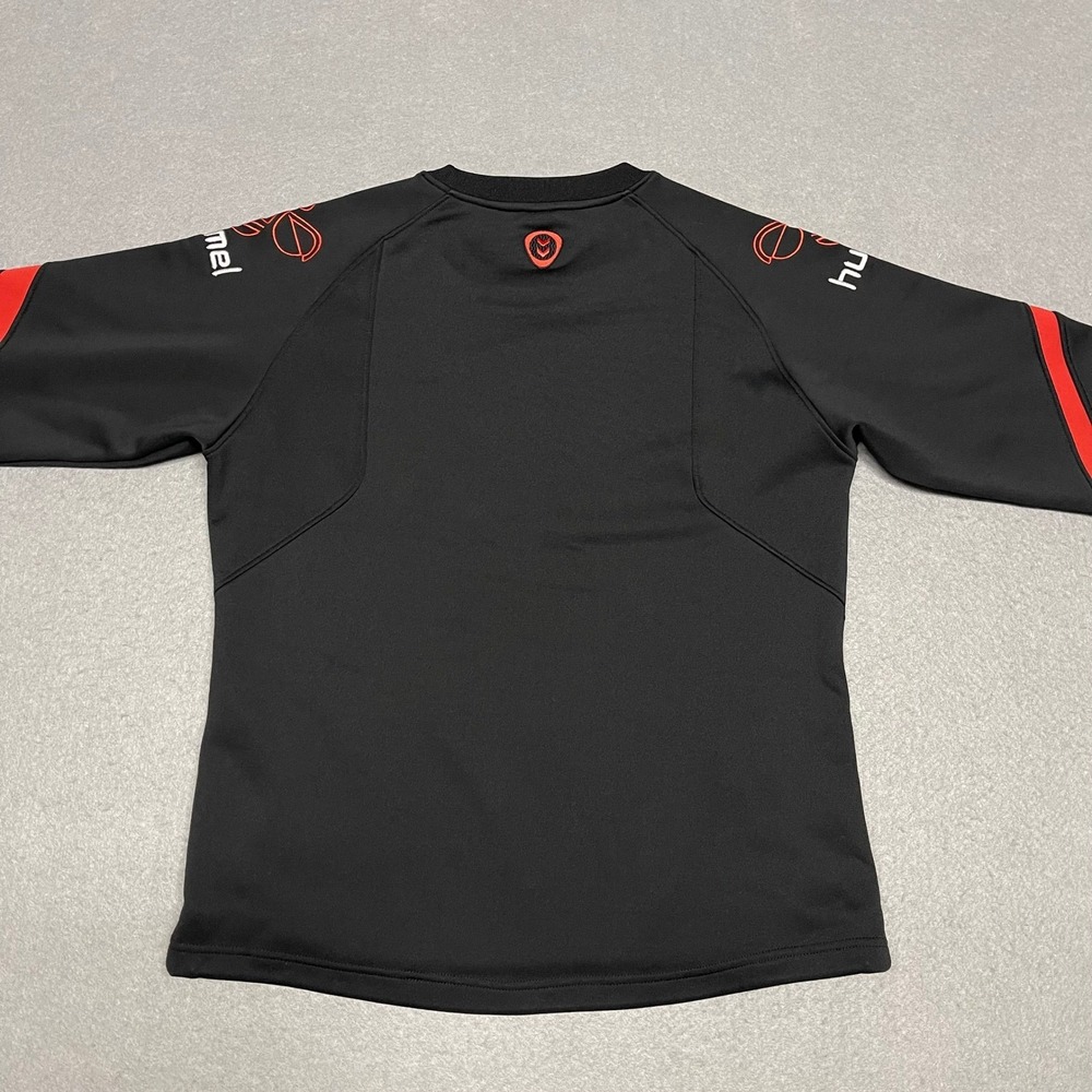 Hummel Sweatshirt Men Medium Black Athletic Training Top Therma Fleece Lined - Picture 6 of 11